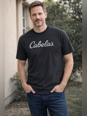 Cabela's Classic Black Short Sleeve Tee Men’s Large